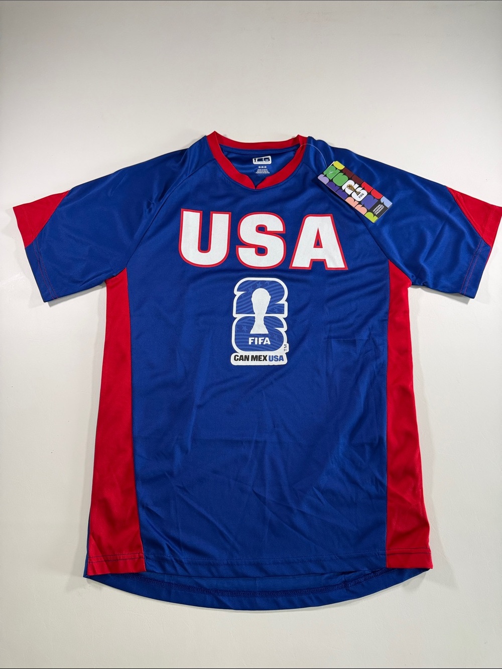 USA Blue & Red Soccer Jersey - FIFA CAN MEX USA